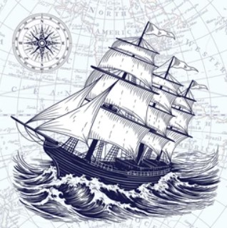 Illustration of a 17th-century sailing ship, the Mary and John